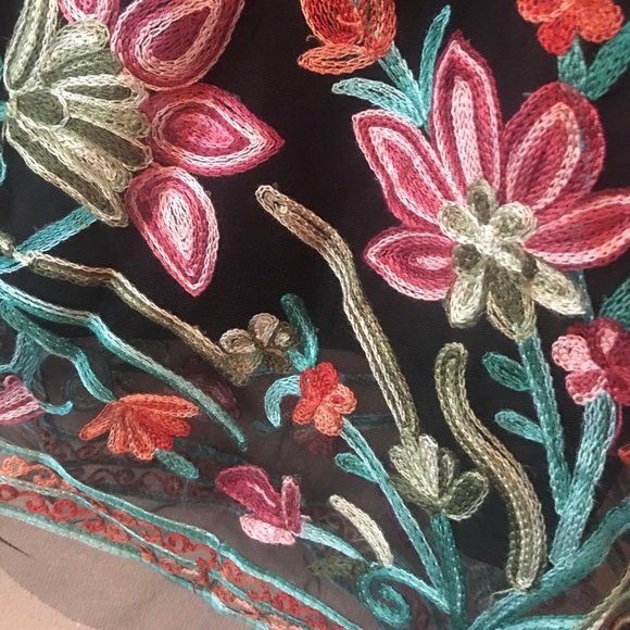 🌷Floral Embroidered Mesh Party Dress - Picture 4 of 7