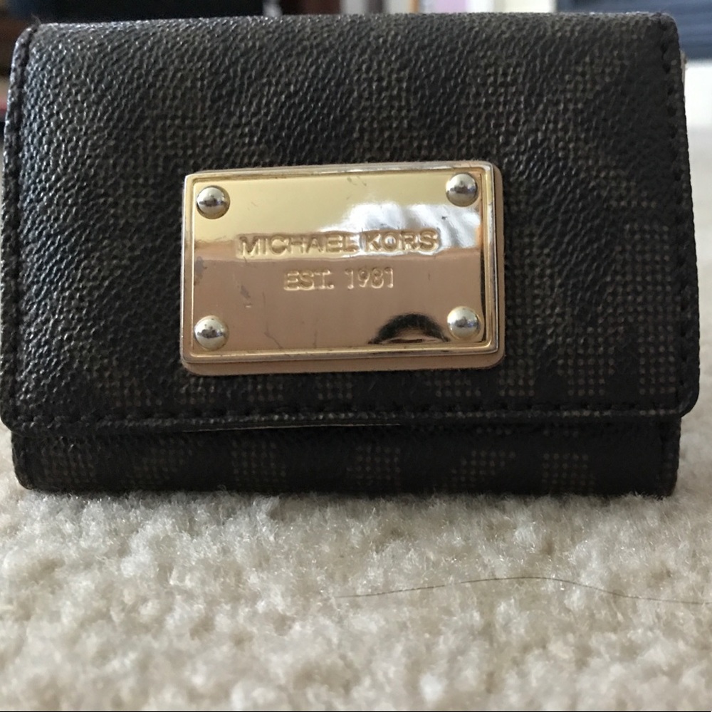 Michael Kors logo card holder wallet
