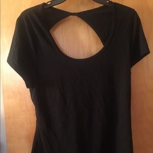 Black Fabletics Cut-Out Workout Top