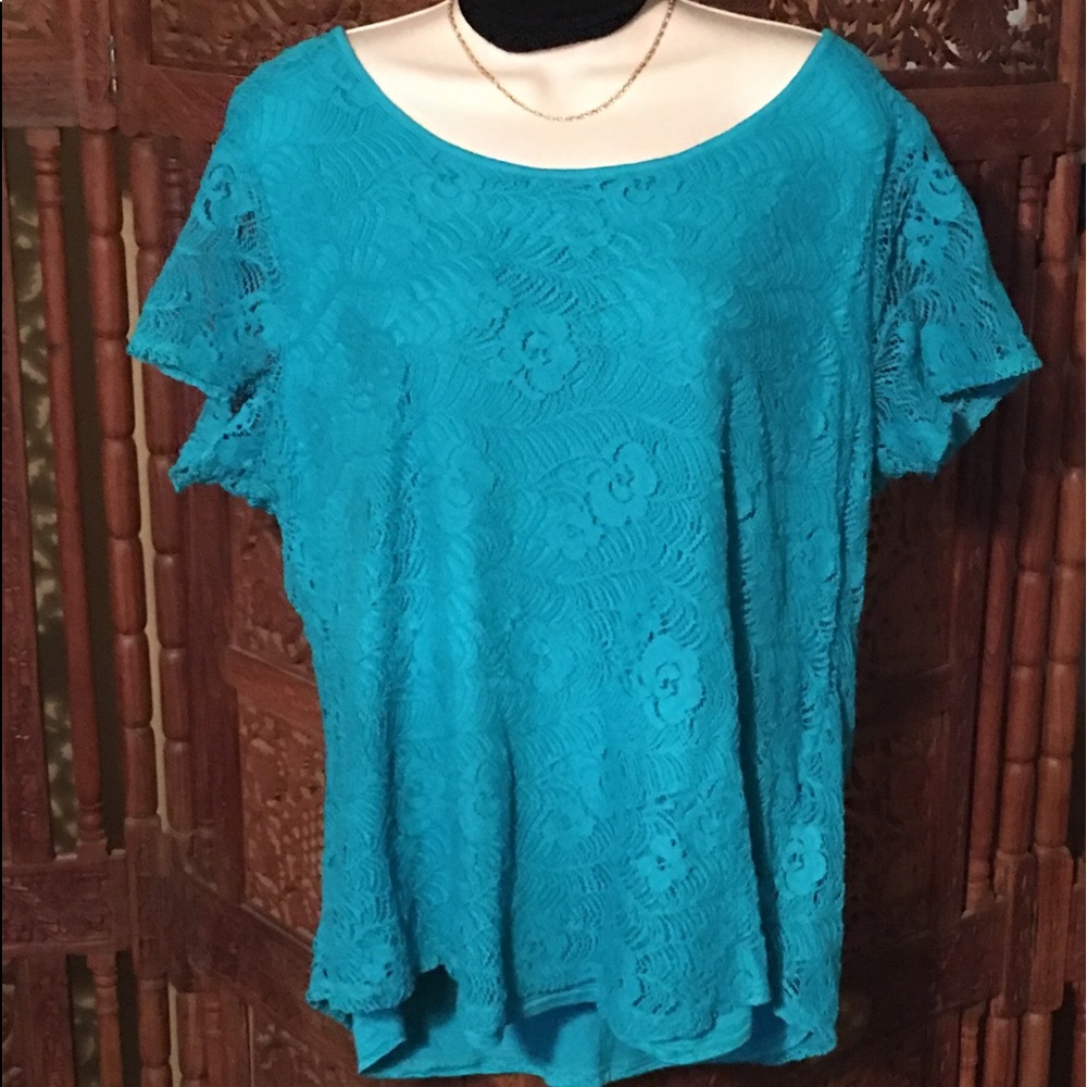Lace overlay top