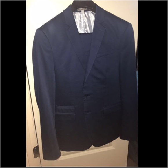 Blue express suit used (pants 30/30, coat 36) - Picture 3 of 3