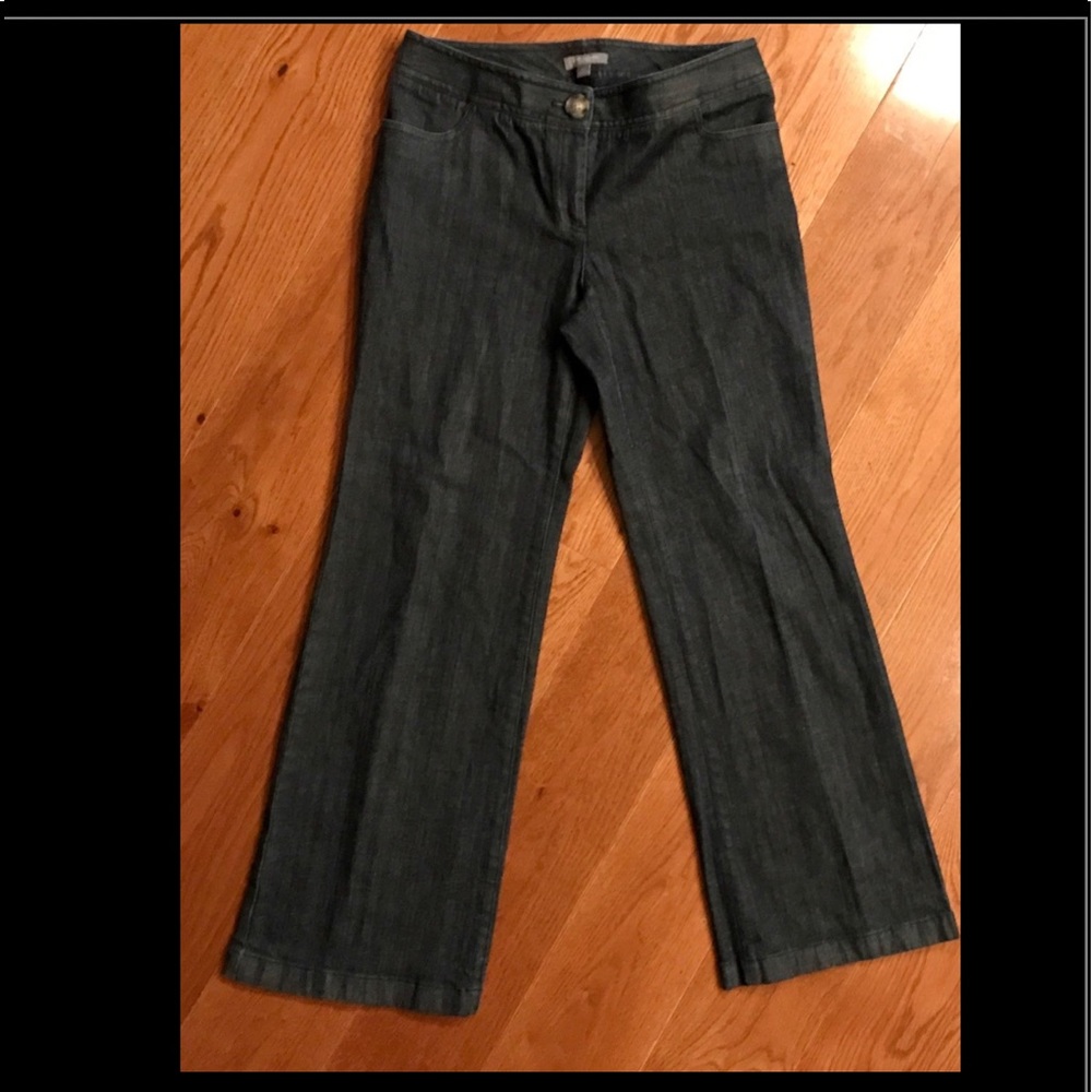 ANN TAYLOR Size 6P Petite Dark Wash Boot Cut Jeans