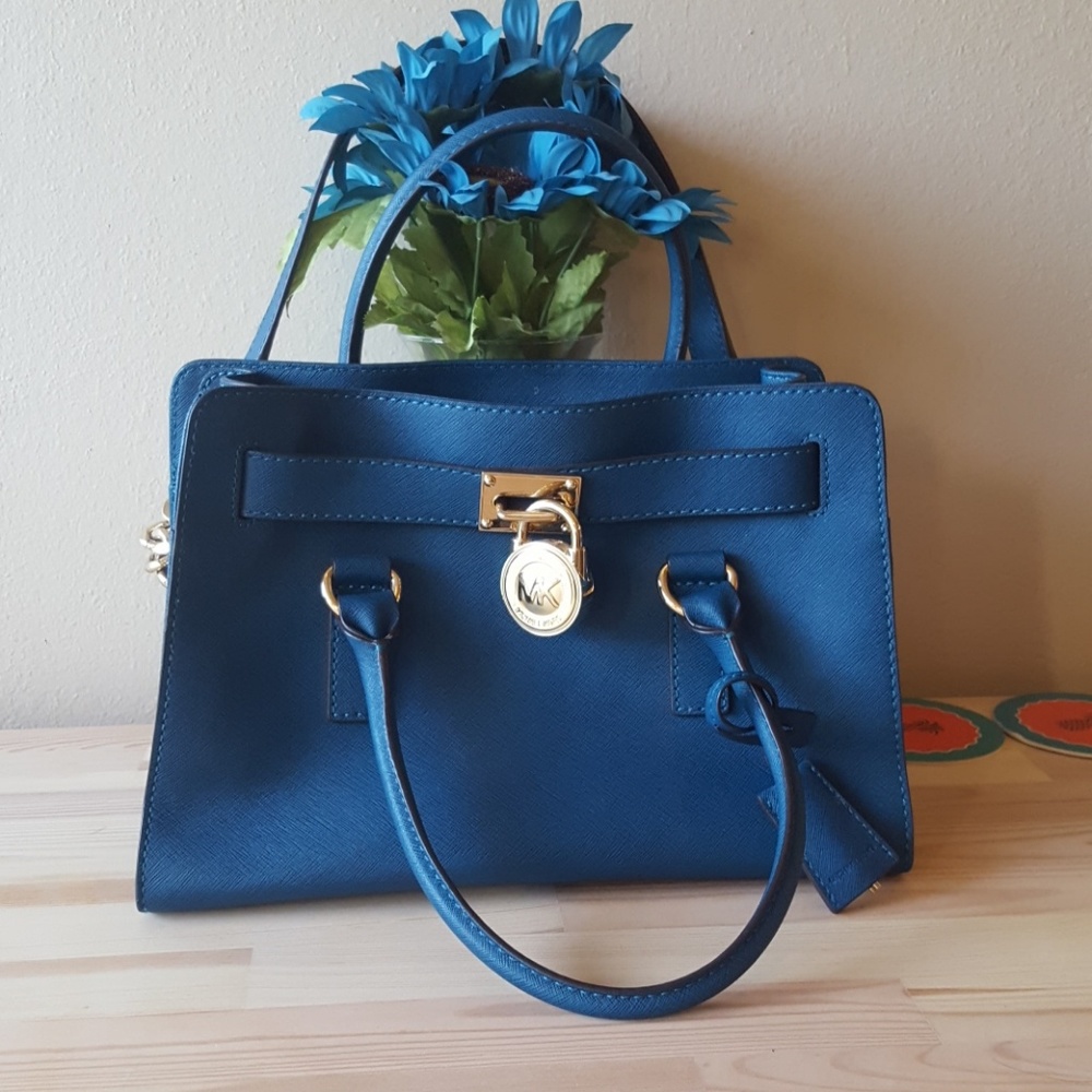 MK Hamilton Tote in teal and gold!
