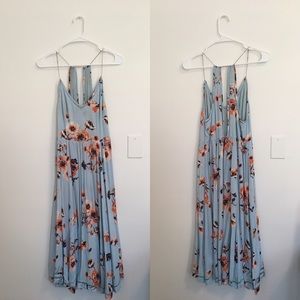 COOPERATIVE (UO) BLUE FLORAL MIDI DRESS SIZE 4