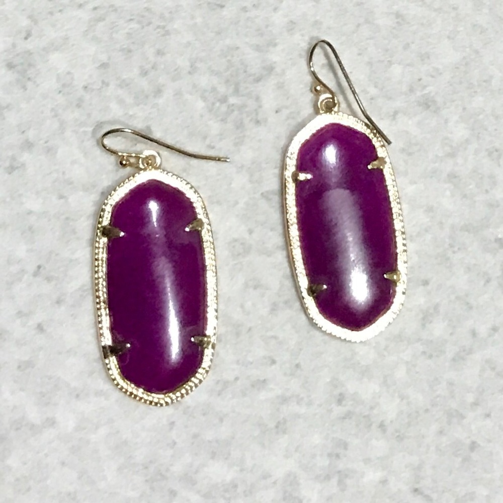 Kendra Scott Elle Earrings In Purple Jade