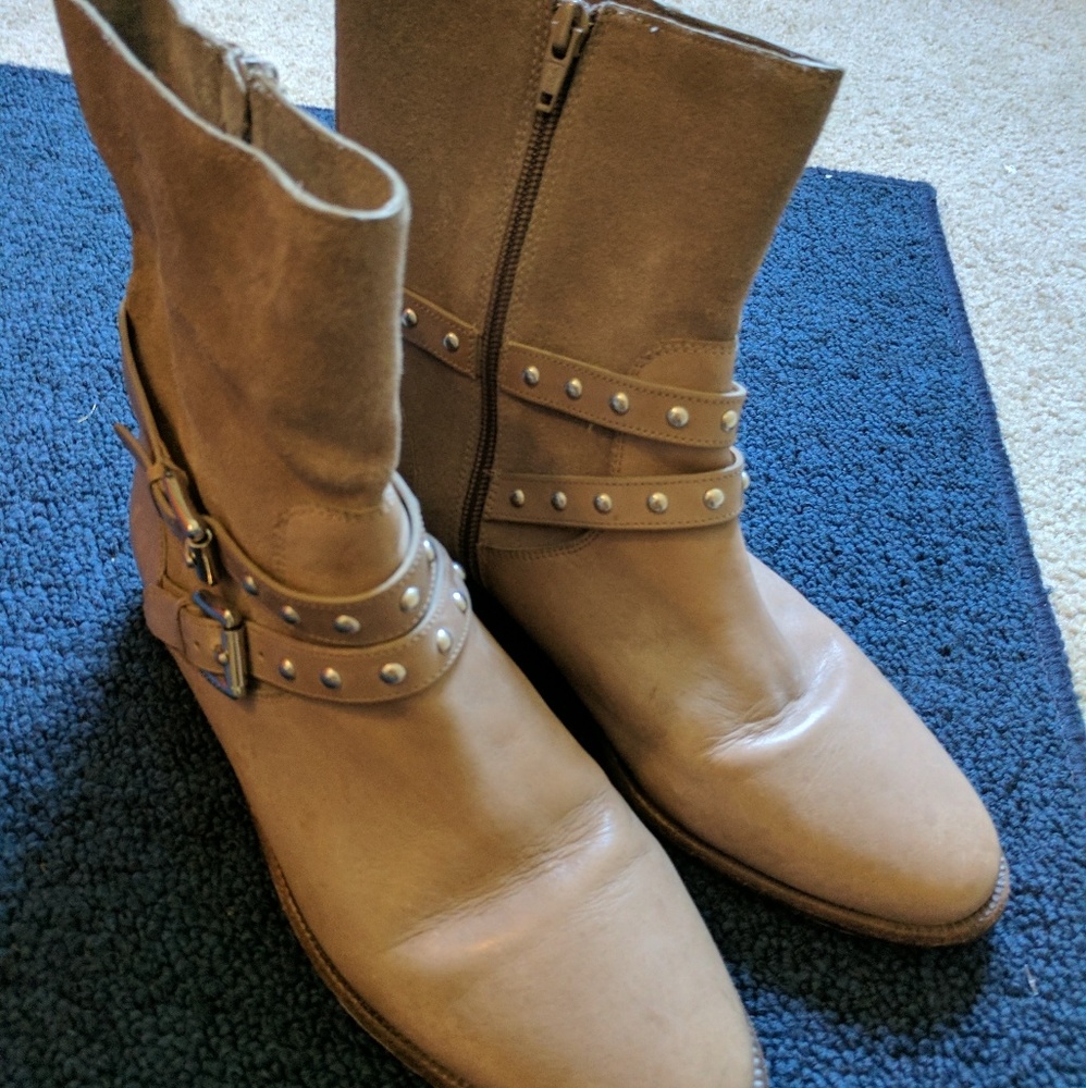 Lilliana grey leather Coach Boots