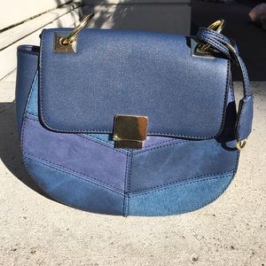 ALDO Multi-Shade Blue Cross-Body Purse