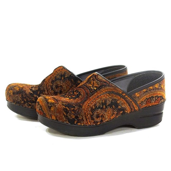 Dansko Shoes - Dansko Vegan Paisley Tapestry Clogs