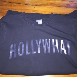 black "Hollywhat" sweater/sweatshirt from H&M