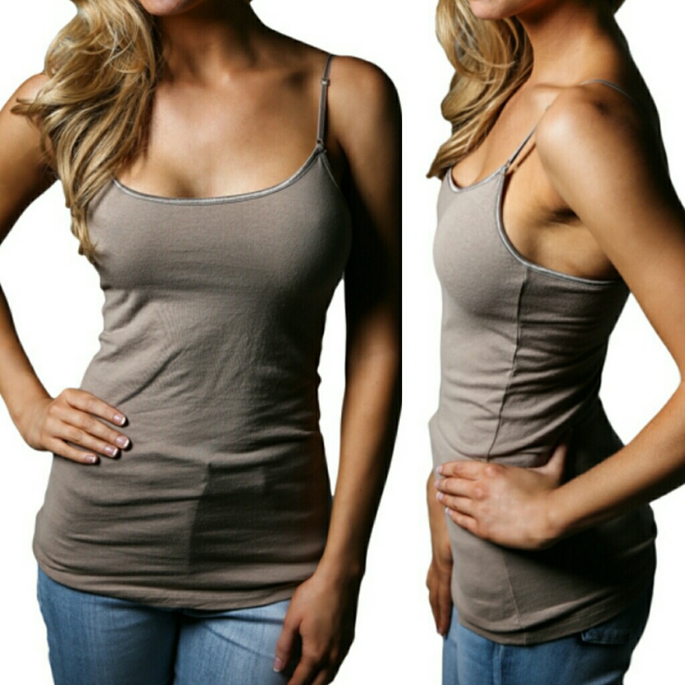Thin Strapped Cami in Mocha