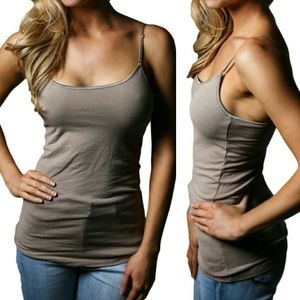 Thin Strapped Cami in Mocha