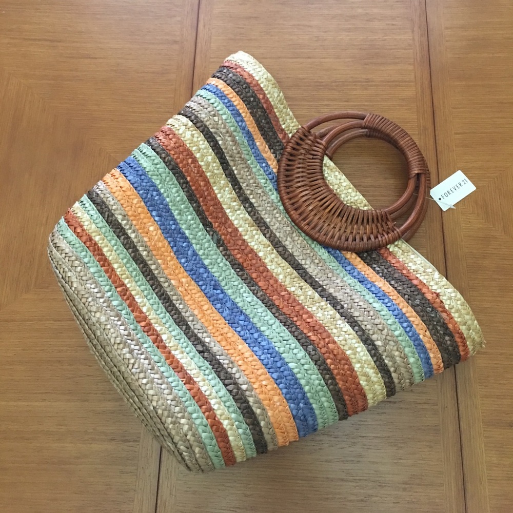 Multi Color Straw Bag