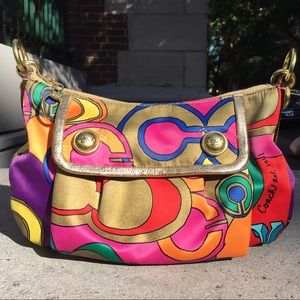 Unique COACH Multi-Colored Graphic Purse