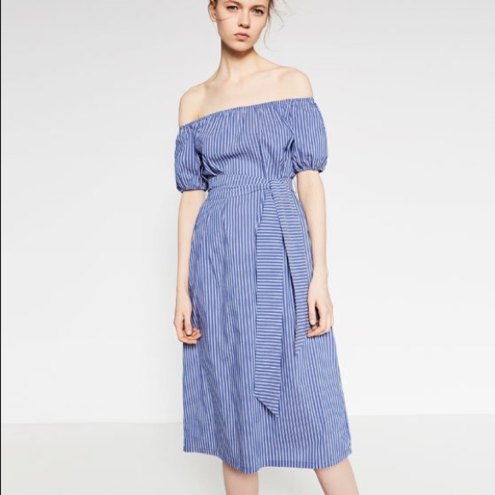 Zara off the shoulder dress