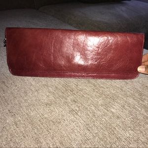 Hot slim leather clutch