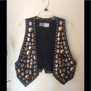 Leather Western Concho Vest