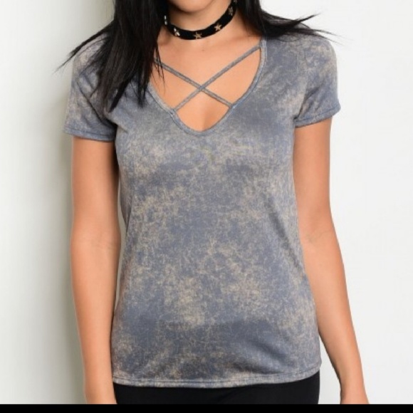 Tops - Reduced! Indio acid wash X cross t-shirt
