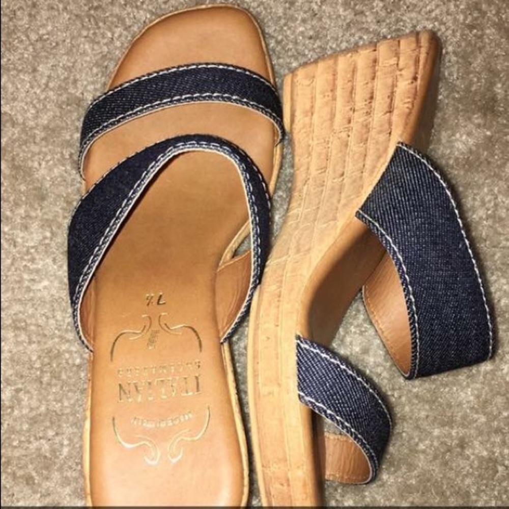 Denim strap with cork heel TJMAXX 7.5