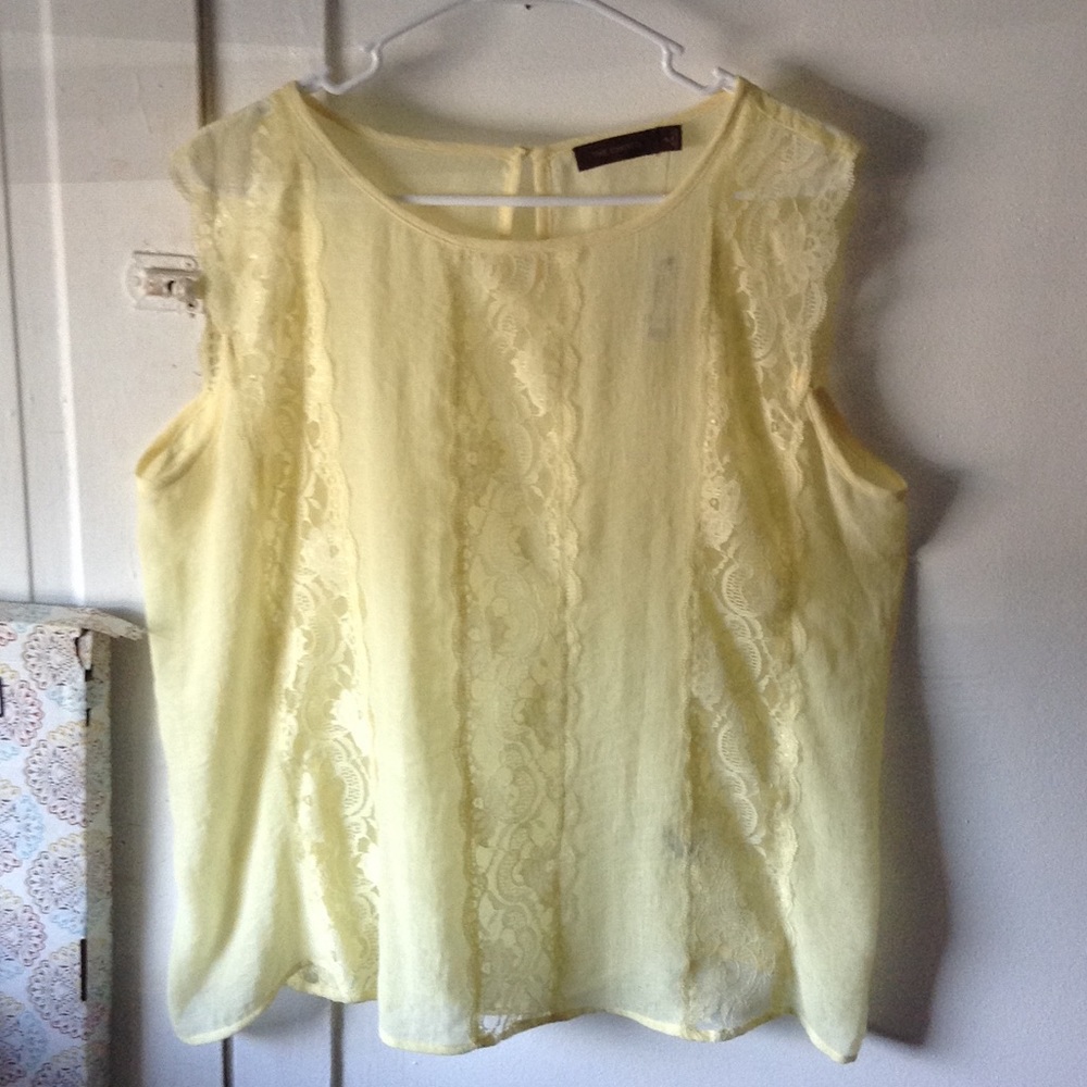 Cute yellow lace top from The Limited.