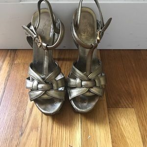 YSL tribute sandals Bronze - Gold