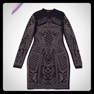 Black studded mini dress size small -fashion nova