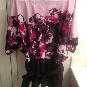 New York and company floral blouse