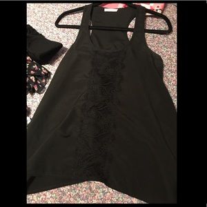 Black sleeveless top