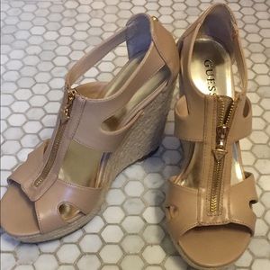 Guess. Beige. 4 inch. Wedge.