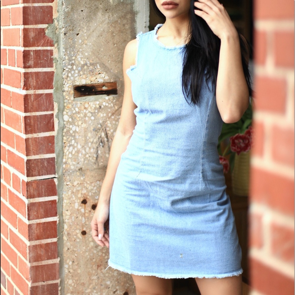 Bishop and Young Frayed Denim Dress