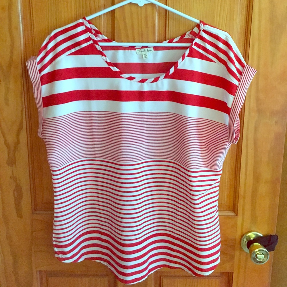 Red and white striped shirt