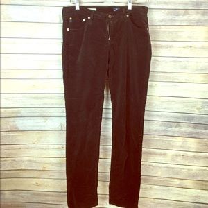 Corduroy Brown Cigarette leg pants