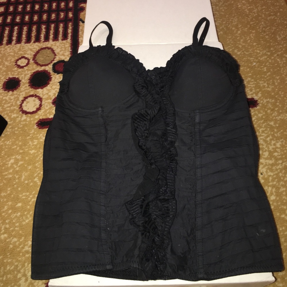 Black Corset with Removable Straps