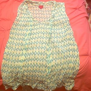 Bright spring sleeveless shirt