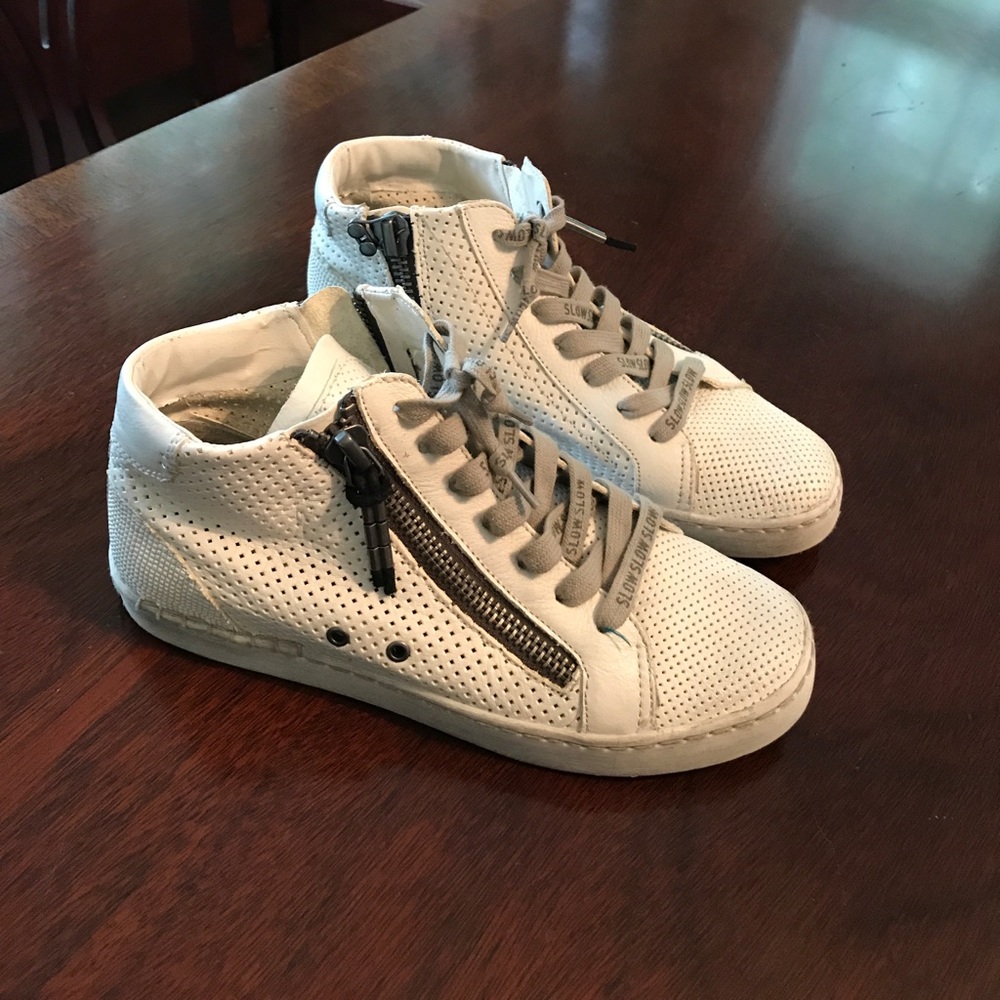 Dolce Vita White Zabra Sneakers
