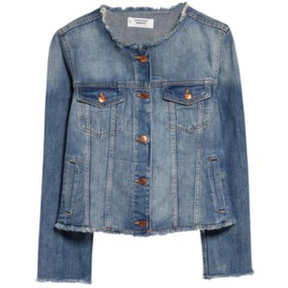 HOST PICK Mango frayed denim jacket