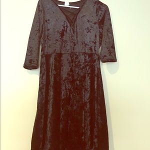 A brand new black velvet dress!!