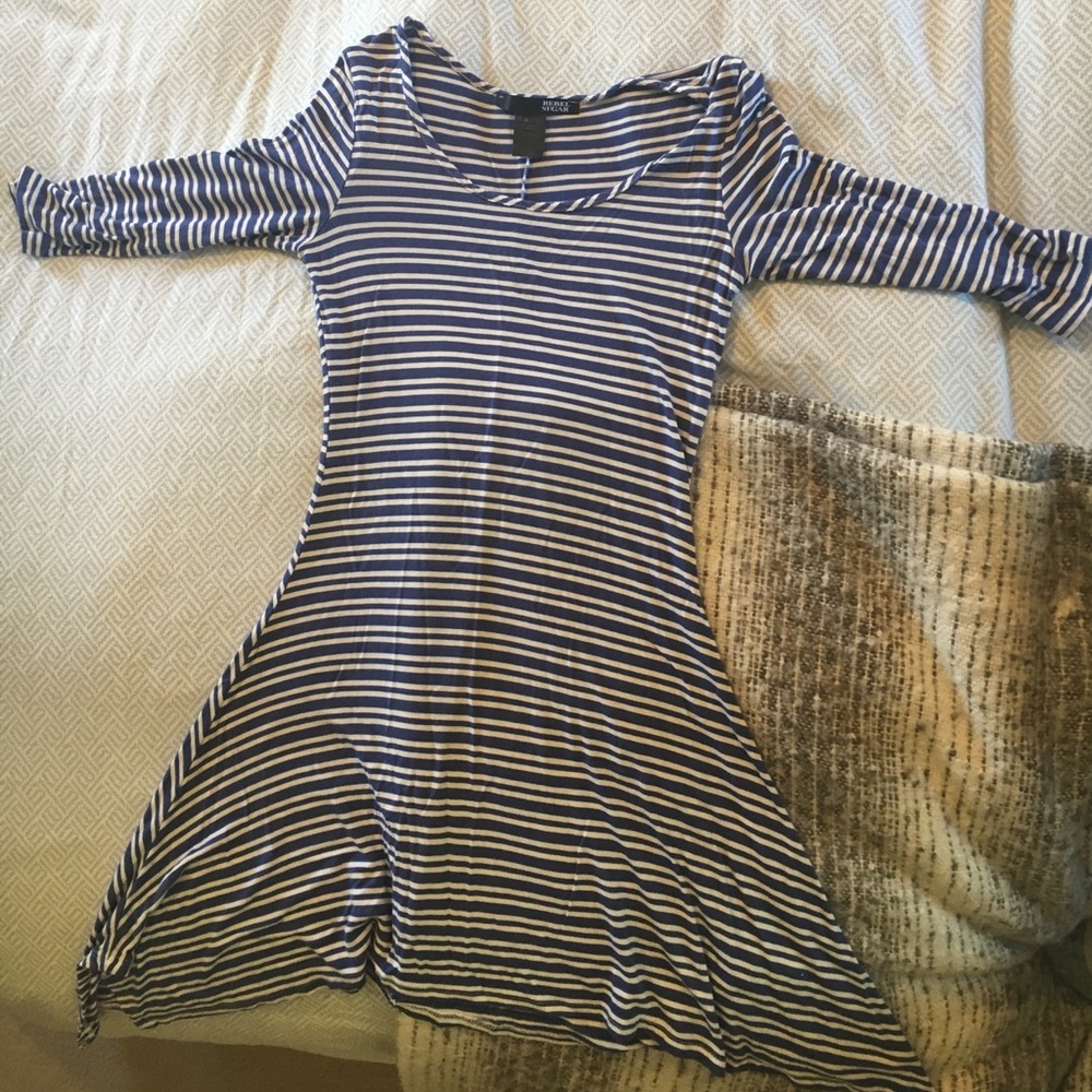Royal blue and white striped tunic