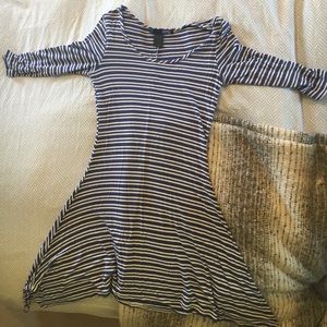 Royal blue and white striped tunic