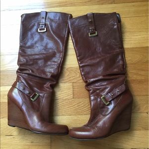Authentic GUESS wedge riding boots - size 7.5