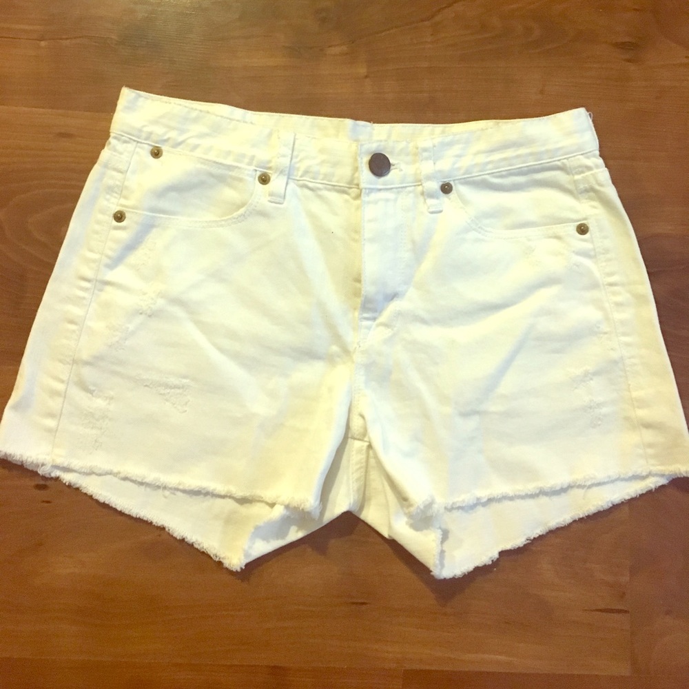 J Crew White Jean Shorts