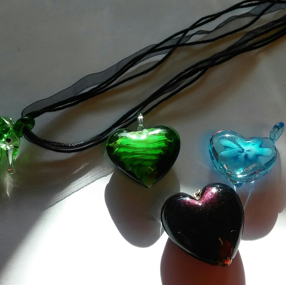 Beautiful , eye catching.Glass pendants