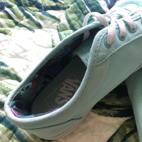 Aqua colored Vans - Picture 2 of 3
