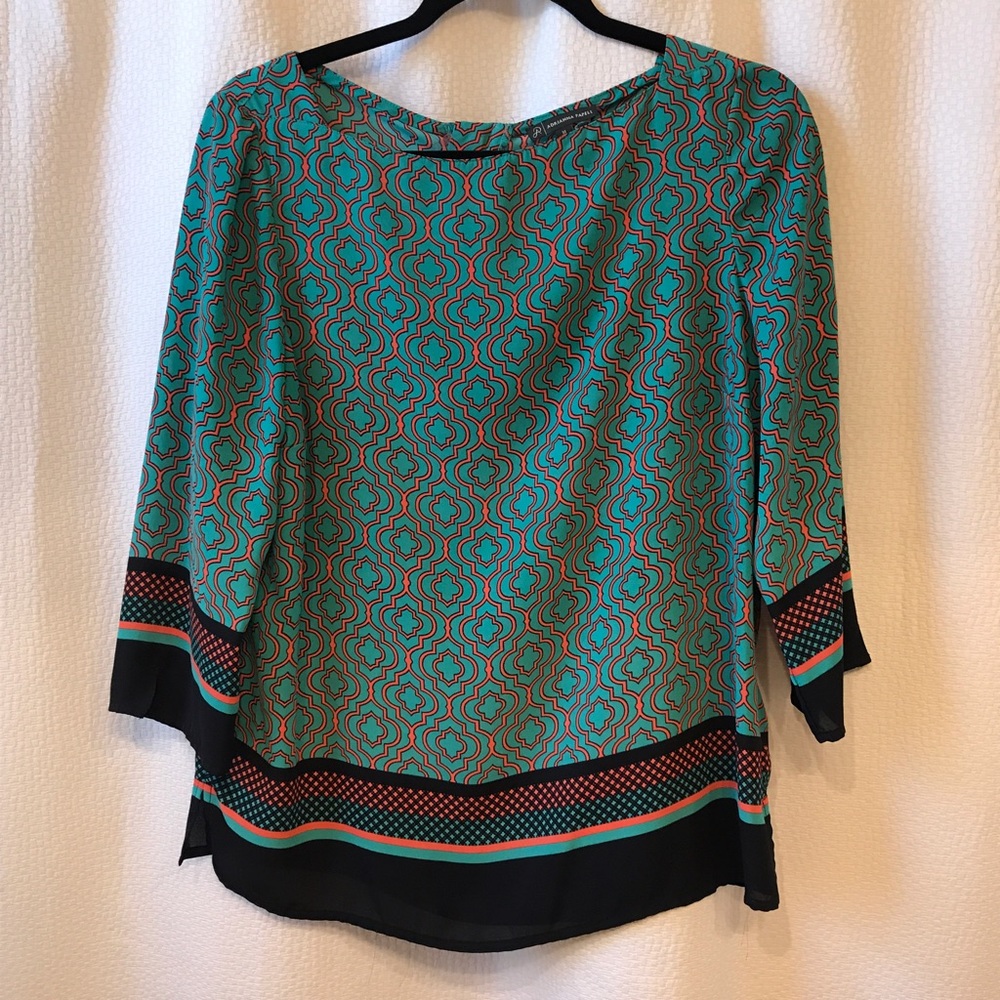 Adrianna Papell 3/4 Sleeve Blouse - M great cond