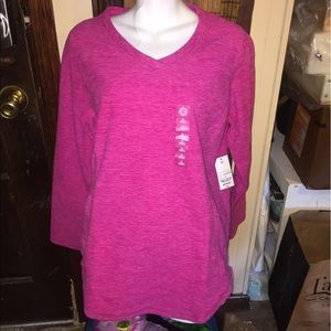 💖pink polyester long sleeve pullover !!