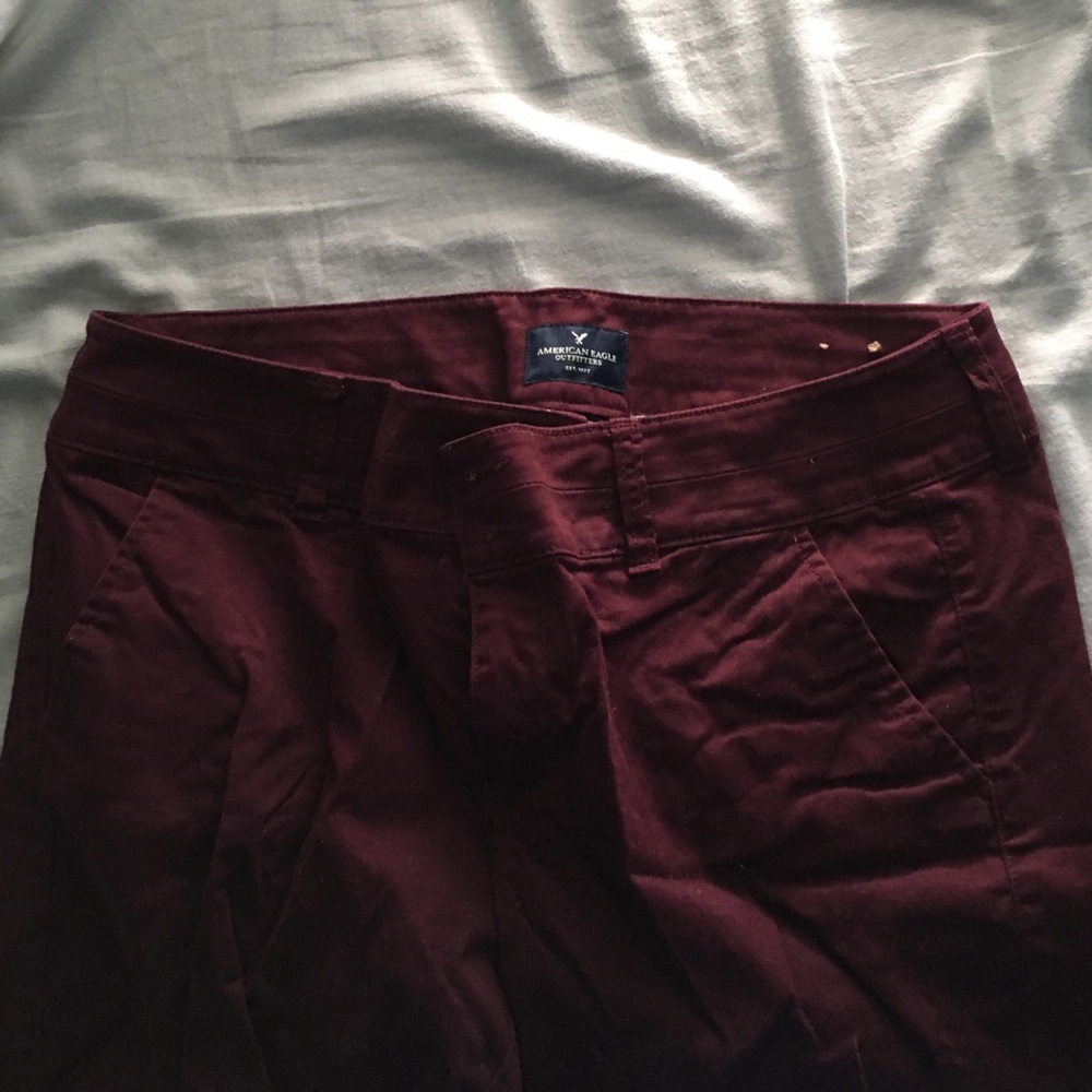American Eagle burgundy pants
