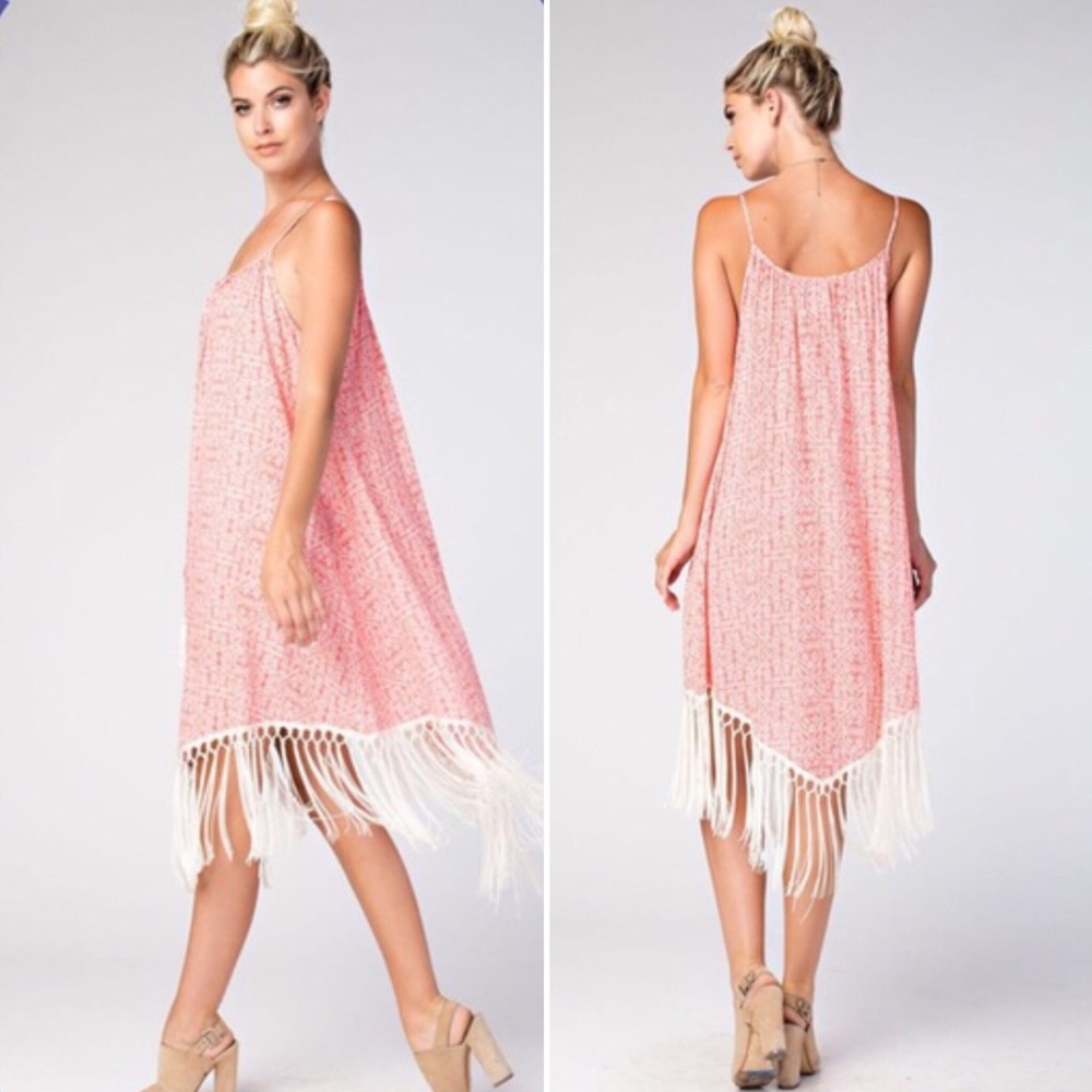 Boho Fringe Hem Dress