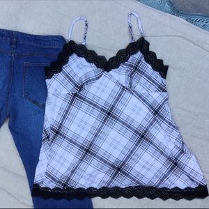 Sexy Lacy Black & White Camisole 🔥