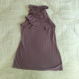 Purple ruffled tank top