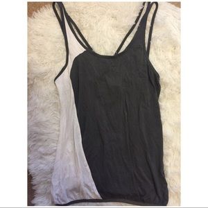 Splits 59 for pure barre gray and white tank Splits 59 for pure barre gray and white tank