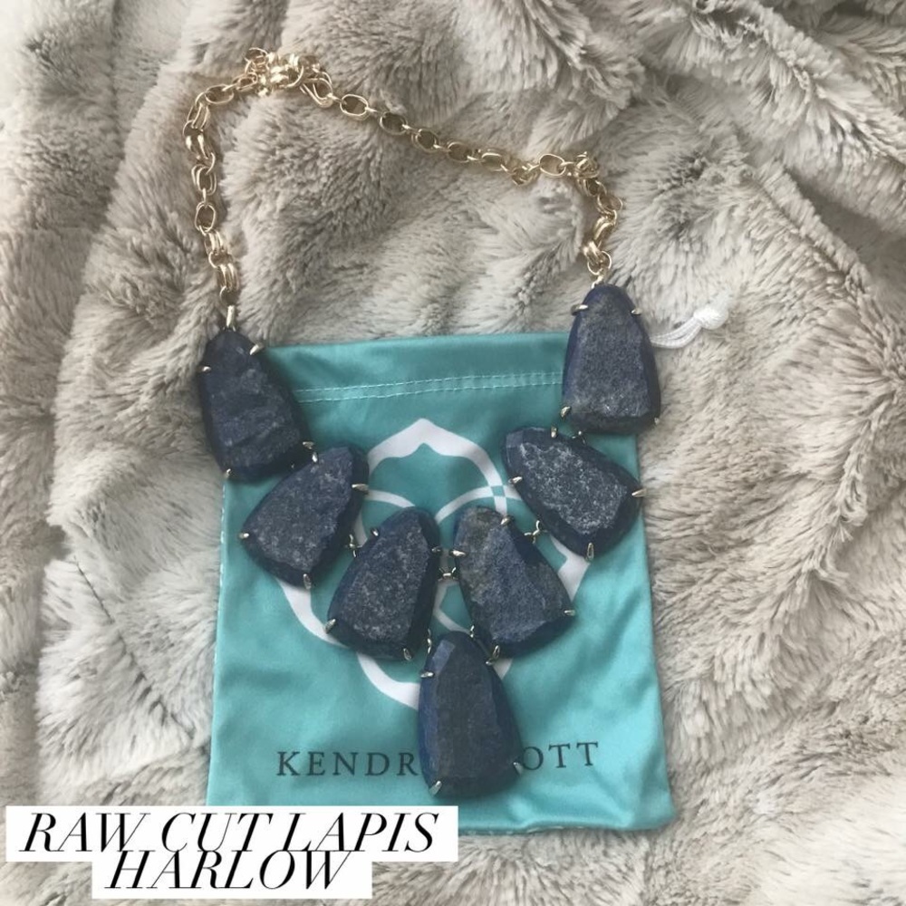 Kendra Scott NWOT Raw Cut Lapis Harlow